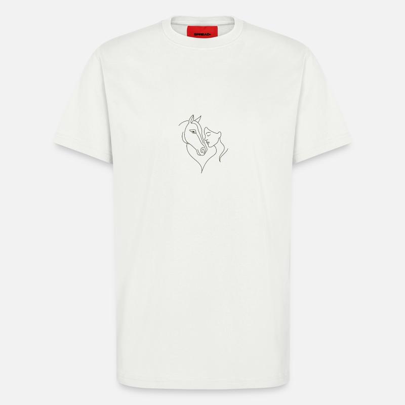 Pferde knuddeln - T-Shirt - made by SPREAD - OFF WHITE