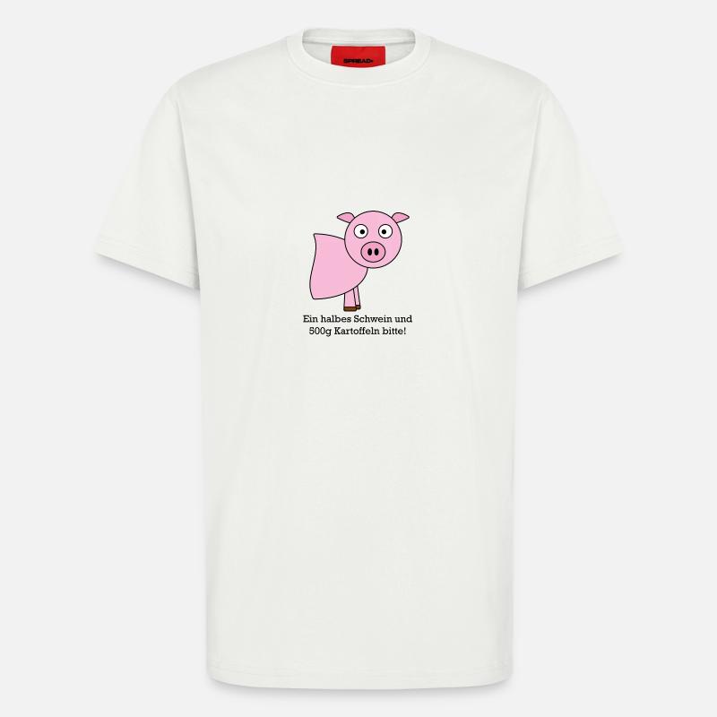 Halbes Schwein - T-Shirt - made by SPREAD - OFF WHITE