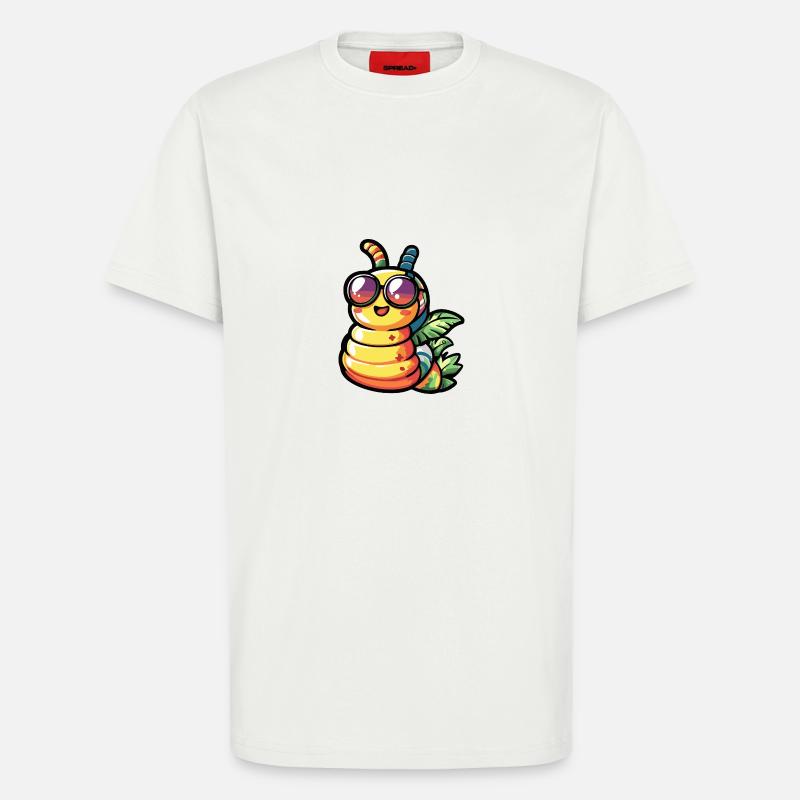 Wurm Comic Urlaub - T-Shirt - made by SPREAD - OFF WHITE