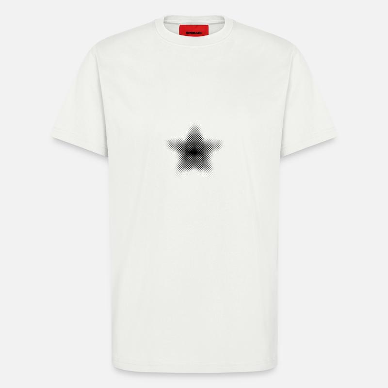 Stern Pixel Sternchen Punkte - T-Shirt - made by SPREAD - OFF WHITE