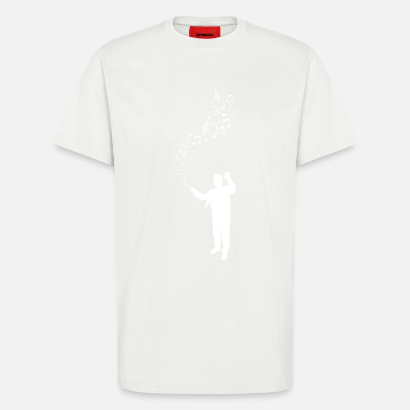Dirigent - Maestro - Noten - weiß - T-Shirt - made by SPREAD - OFF WHITE