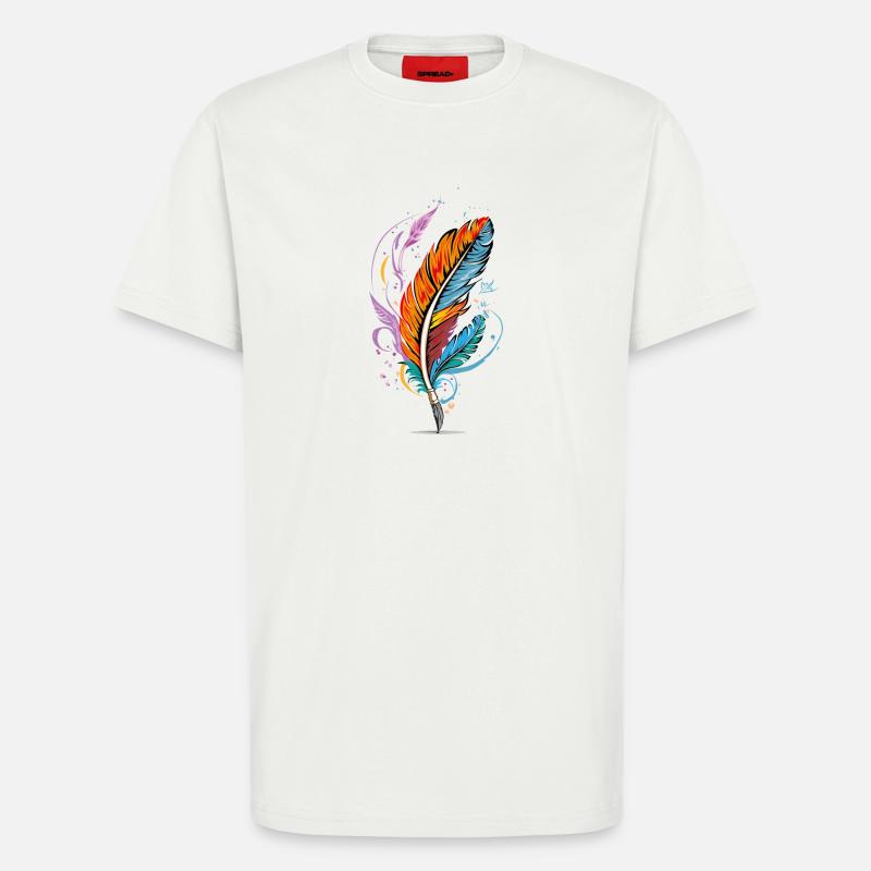 Feather - T-Shirt - made by SPREAD - OFF WHITE