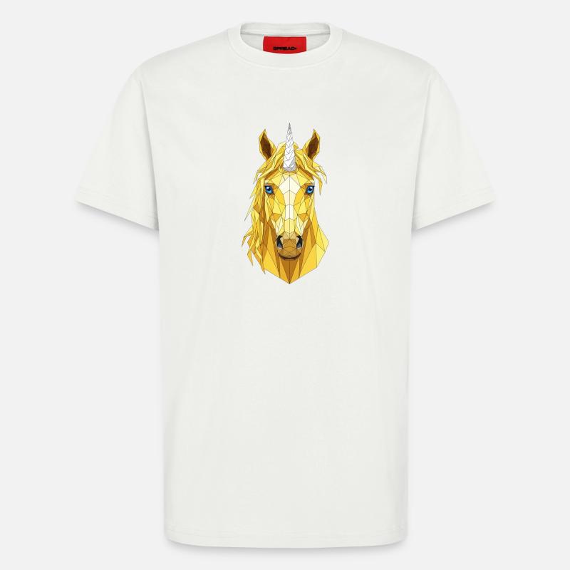 Polygon-Einhorn Kopf - T-Shirt - made by SPREAD - OFF WHITE