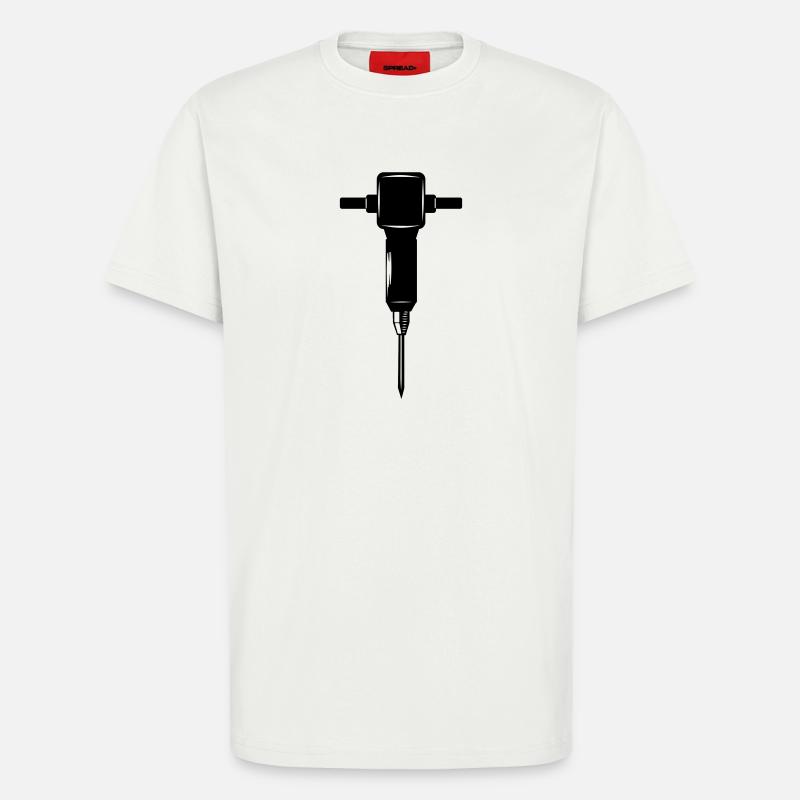 Krikhamer oder Presslufthammer - T-Shirt - made by SPREAD - OFF WHITE