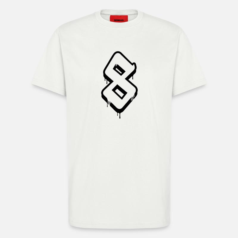 Abstraktes Graffiti Nummerndesign - T-Shirt - made by SPREAD - OFF WHITE