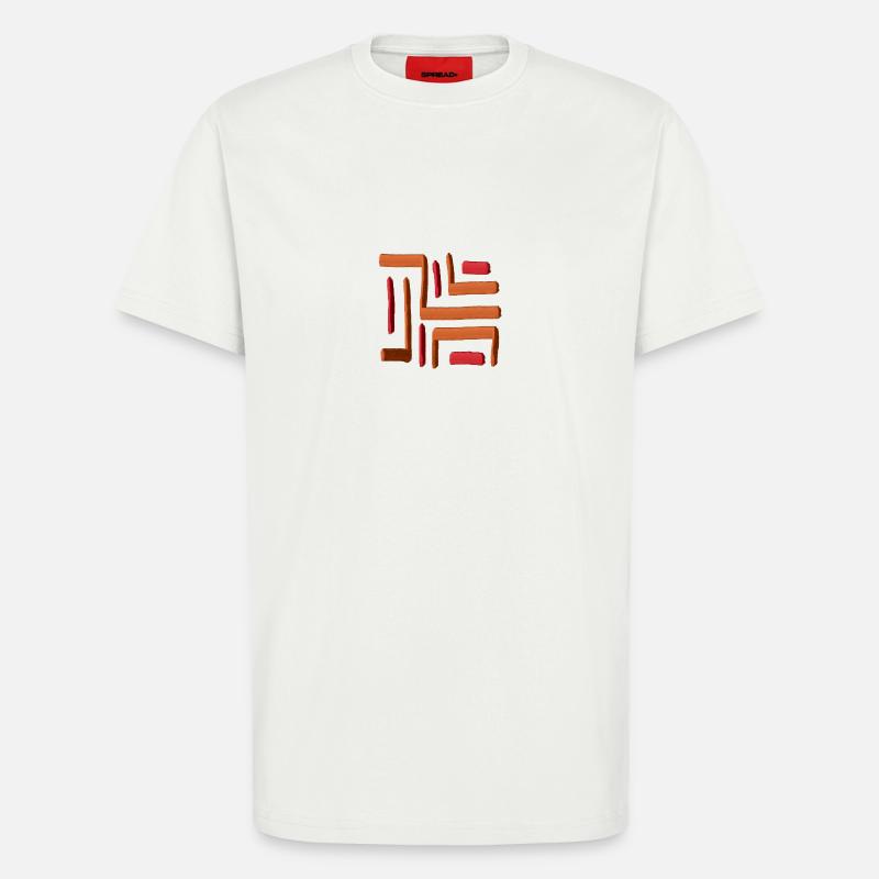 Rotes Farblabyrinth - T-Shirt - made by SPREAD - OFF WHITE