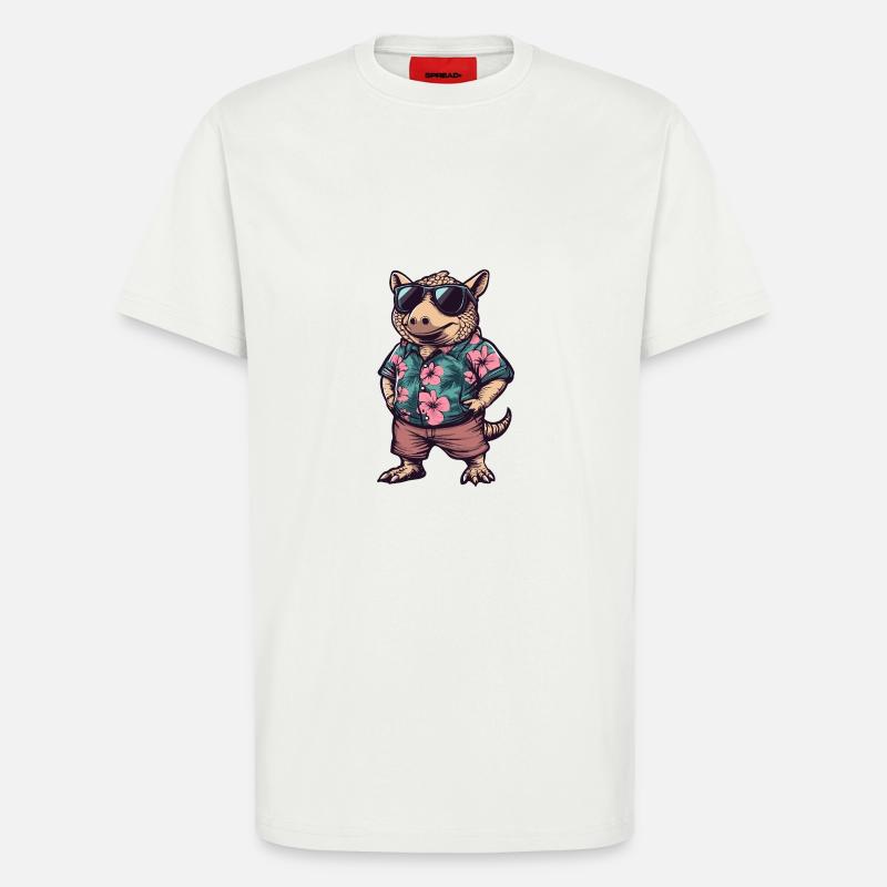 Armadillo Comic Holiday - T-Shirt - made by SPREAD - OFF WHITE