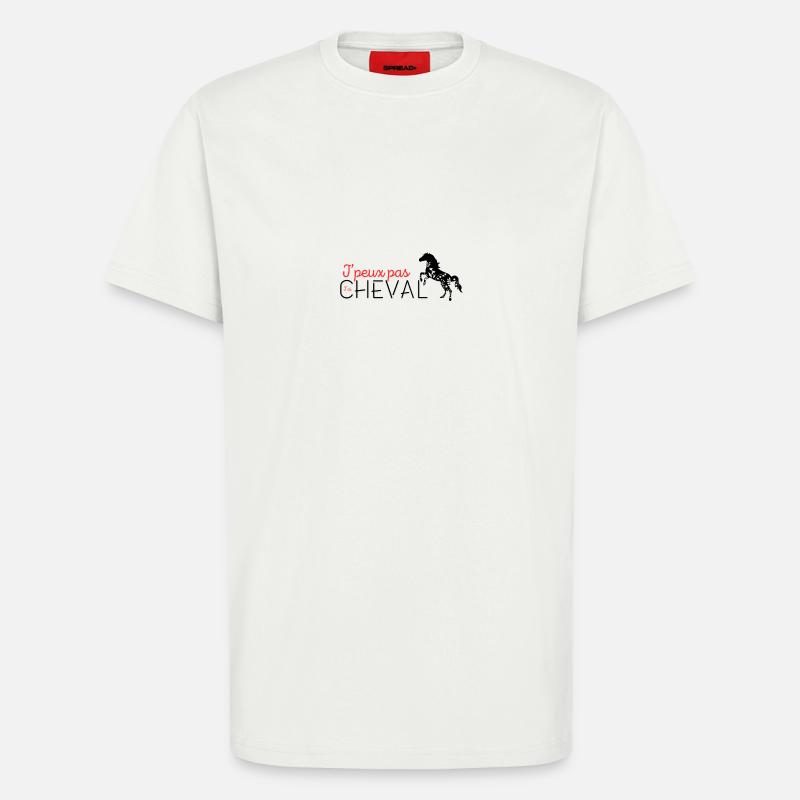 j'peux pas j'ai cheval - T-shirt bio décontracté fabriqué en UE - OFF WHITE