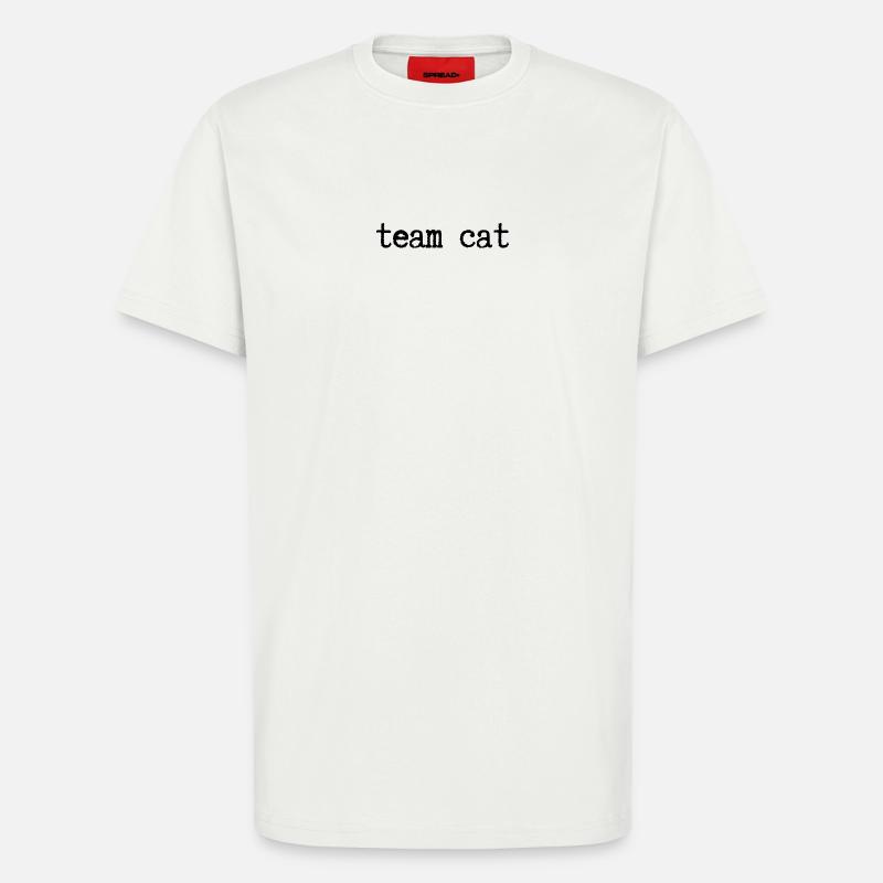 Équipe Cat - T-shirt bio décontracté fabriqué en UE - OFF WHITE