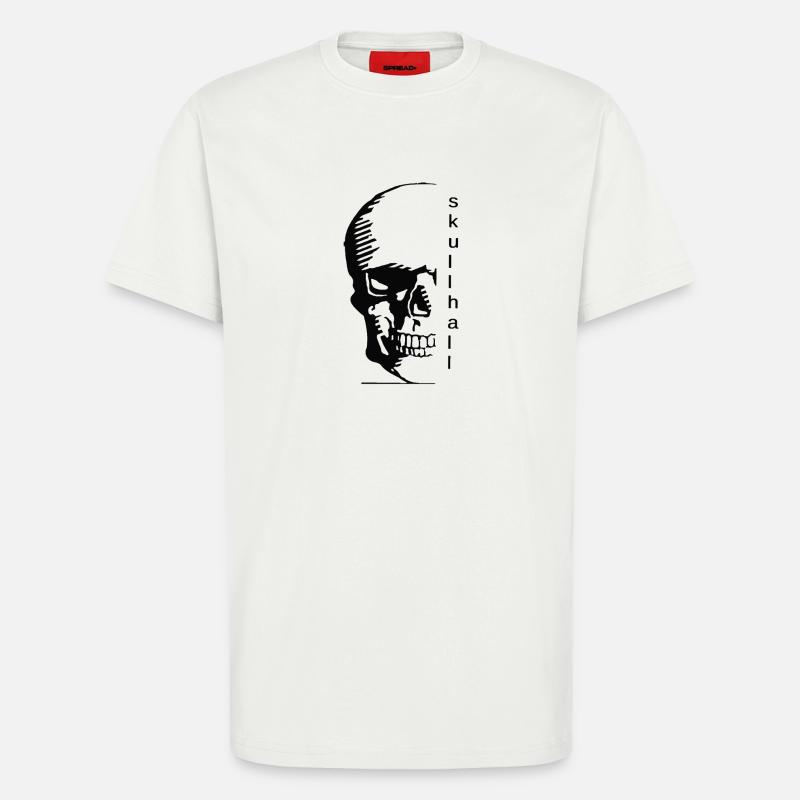 skullhall half Transp - T-Shirt - made by SPREAD - OFF WHITE