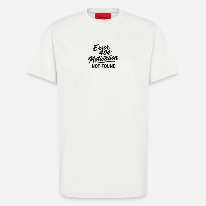 Justification Error 404 Design - T-Shirt - made by SPREAD - OFF WHITE