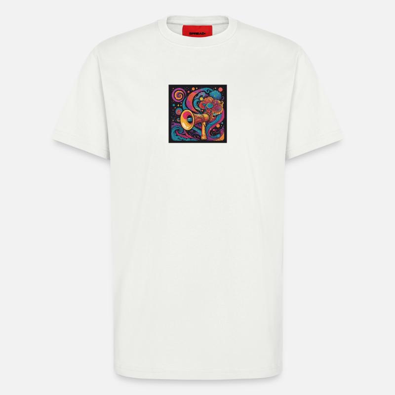 Psychedelic Exploration with Space Speaker - T-Shirt - made by SPREAD - OFF WHITE
