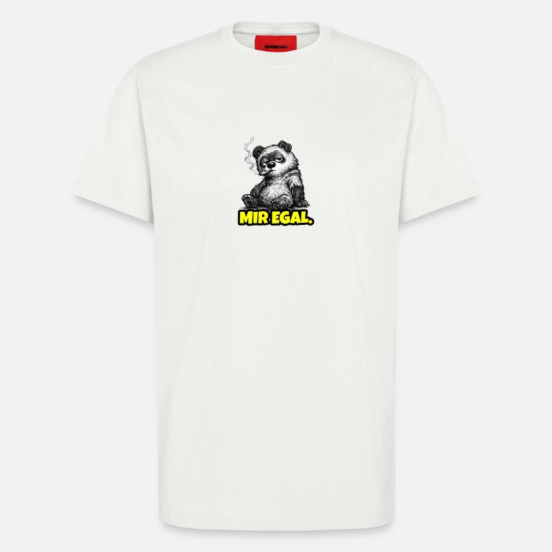 Mir egal. – Grumpy Bär (Sarkasmus Sketch) - T-Shirt - made by SPREAD - OFF WHITE