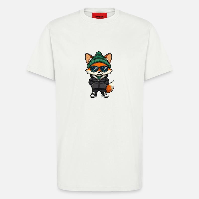 Fox Winter Comic - T-Shirt - made by SPREAD - OFF WHITE