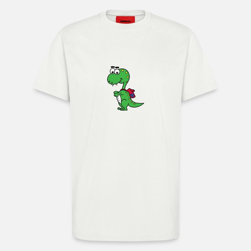 T-Rex with backpack - T-Shirt - made by SPREAD - OFF WHITE
