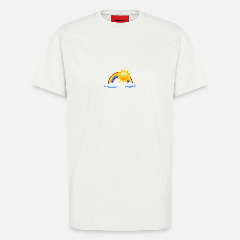 Sonne, Regenbogen, Wolken - T-Shirt - made by SPREAD - OFF WHITE