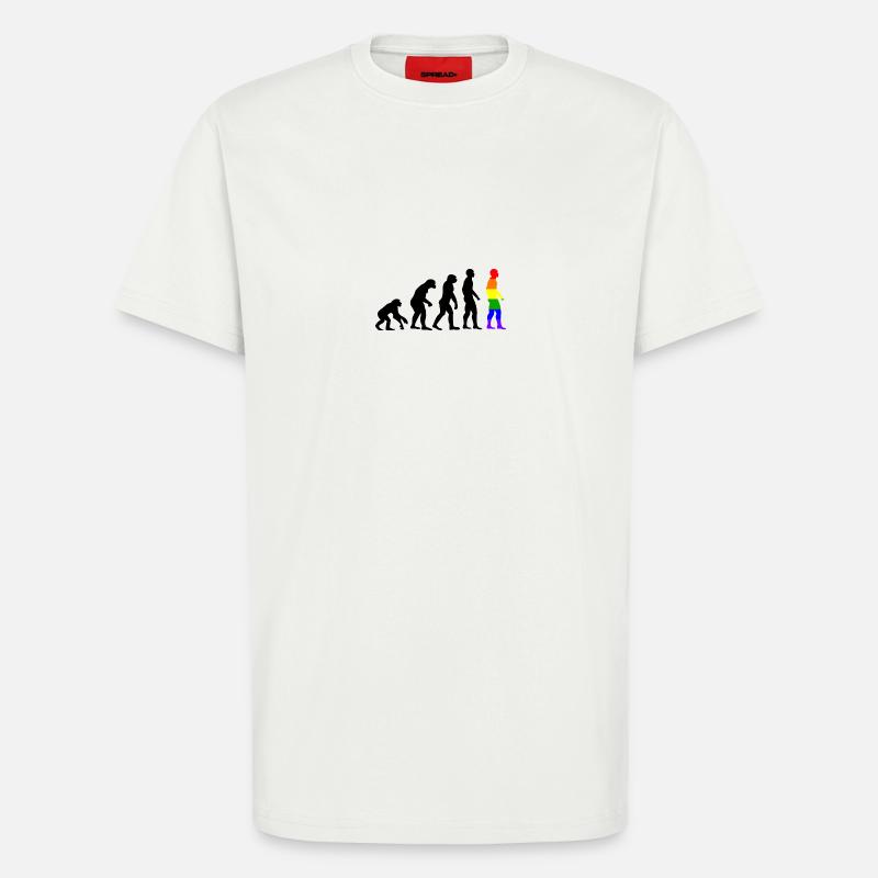 Evolution Pride Design - T-Shirt - made by SPREAD - OFF WHITE