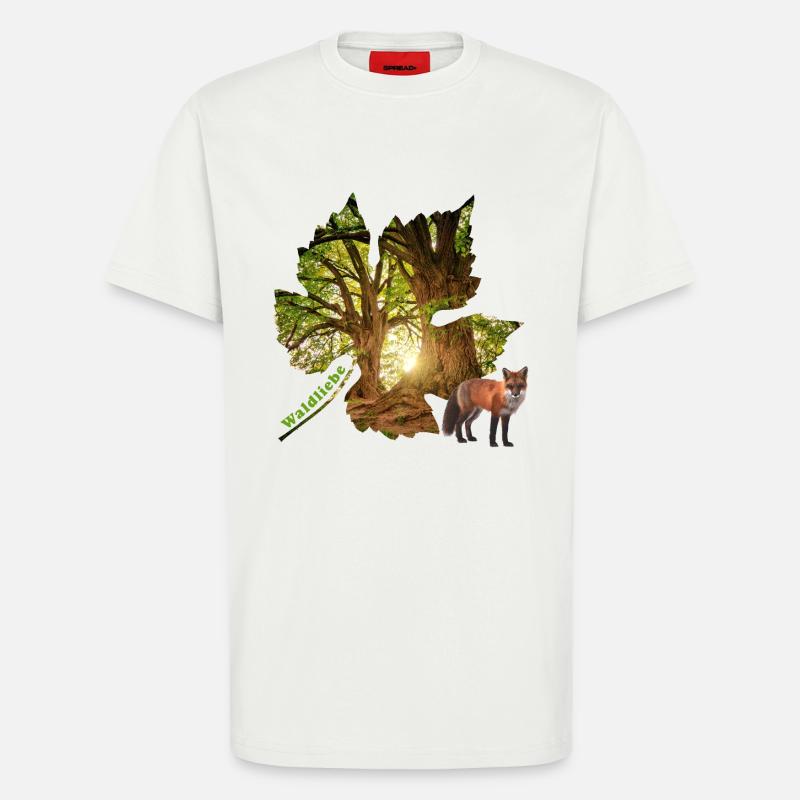 wald 48 mit fuchs - T-Shirt - made by SPREAD - OFF WHITE
