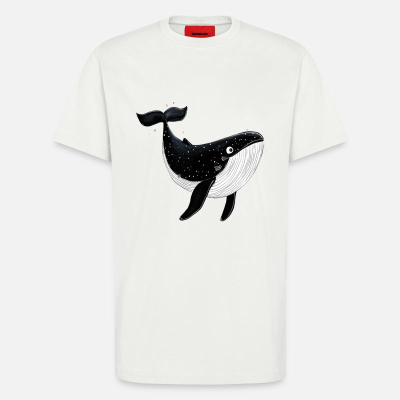 Kleiner Wal - T-Shirt - made by SPREAD - OFF WHITE
