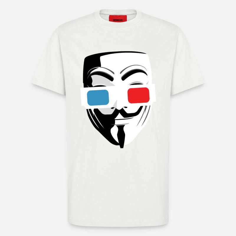 Masque cinéma lunette 3D - T-shirt bio décontracté fabriqué en UE - OFF WHITE