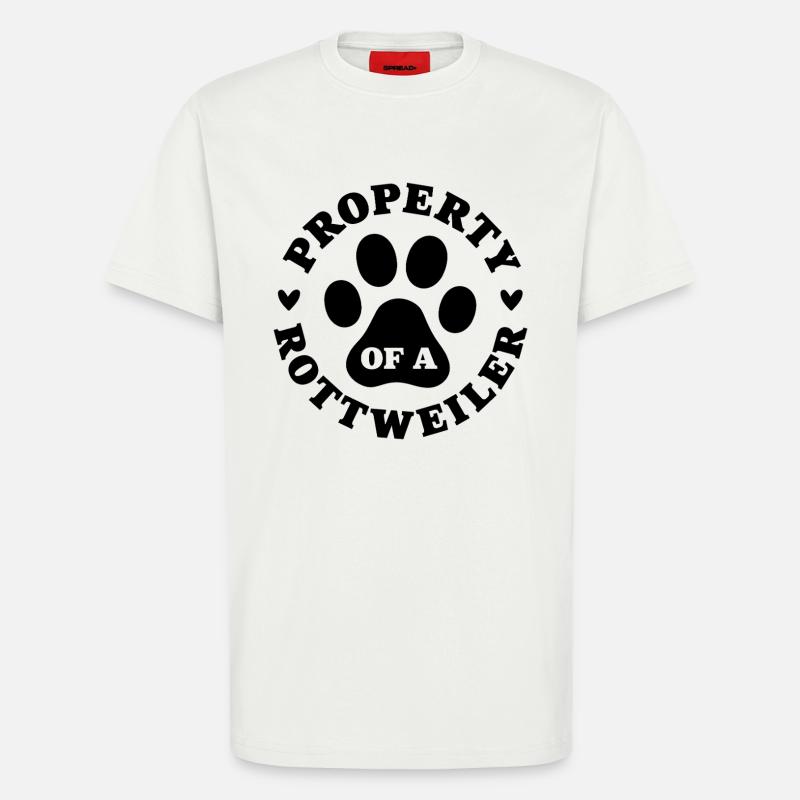 Eigentum eines Rottweilers - T-Shirt - made by SPREAD - OFF WHITE