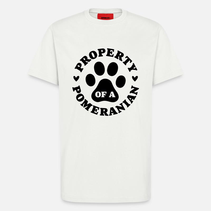 Eigentum eines Zwergspitzs - T-Shirt - made by SPREAD - OFF WHITE