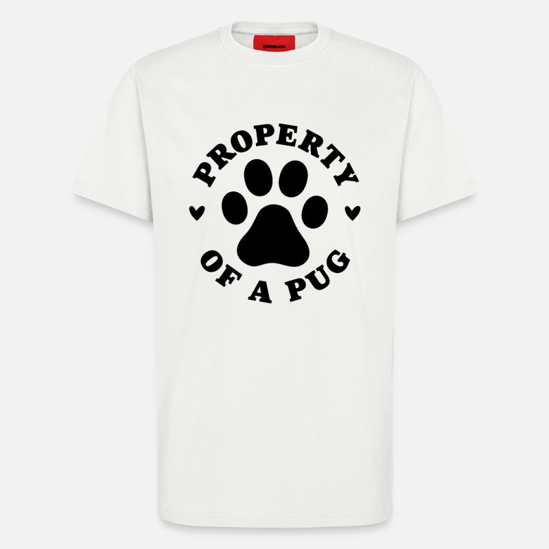 Eigentum eines Mops - T-Shirt - made by SPREAD - OFF WHITE