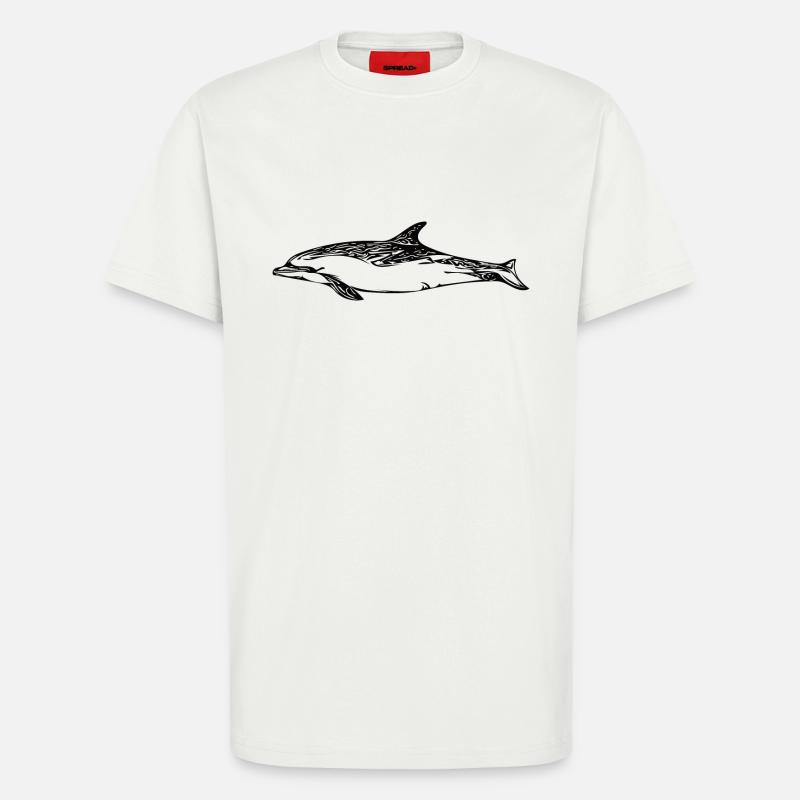 Süsser Delfin - Zahnwal - Meeressäuger - T-Shirt - made by SPREAD - OFF WHITE
