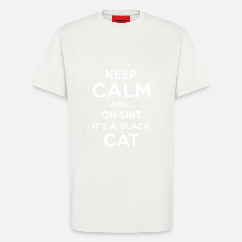 Aberglauben Schwarzer Kater - T-Shirt - made by SPREAD - OFF WHITE