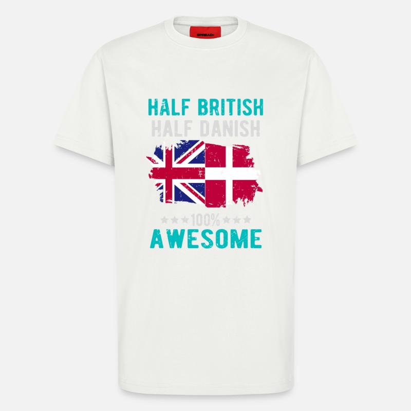 Half British Half Dane - T-Shirt - made by SPREAD - OFF WHITE