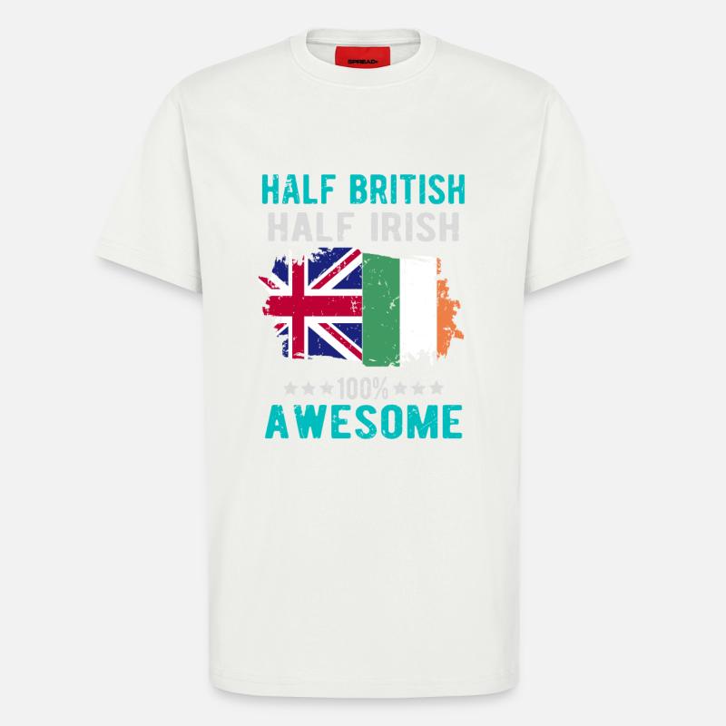 Halb Brite Halb Ire - T-Shirt - made by SPREAD - OFF WHITE