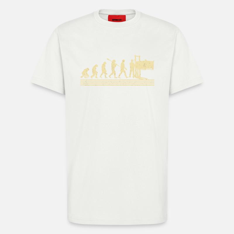 Évolution des ouvriers d’usine - T-shirt bio décontracté fabriqué en UE - OFF WHITE