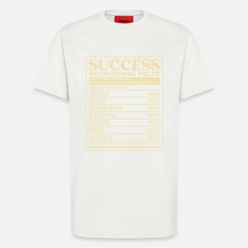 Success Funny Success Nutritional Table - T-Shirt - made by SPREAD - OFF WHITE