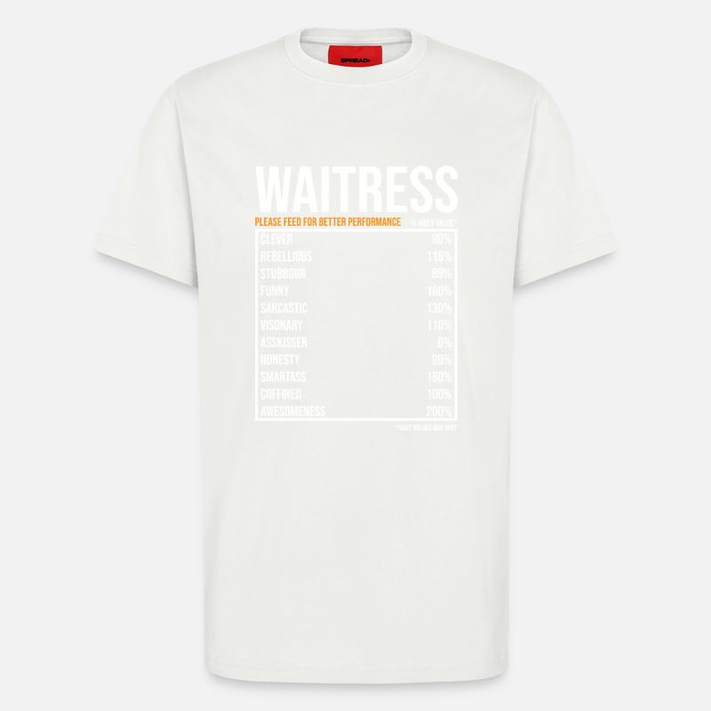 Kellnerin Servicekraft Spruch Geschenk - T-Shirt - made by SPREAD - OFF WHITE