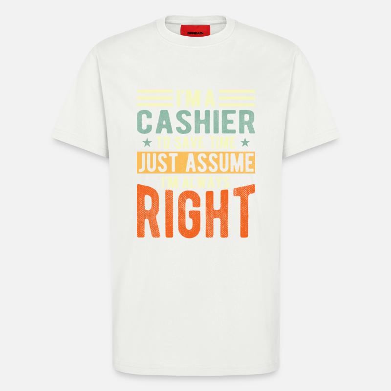 Kassierer - T-Shirt - made by SPREAD - OFF WHITE
