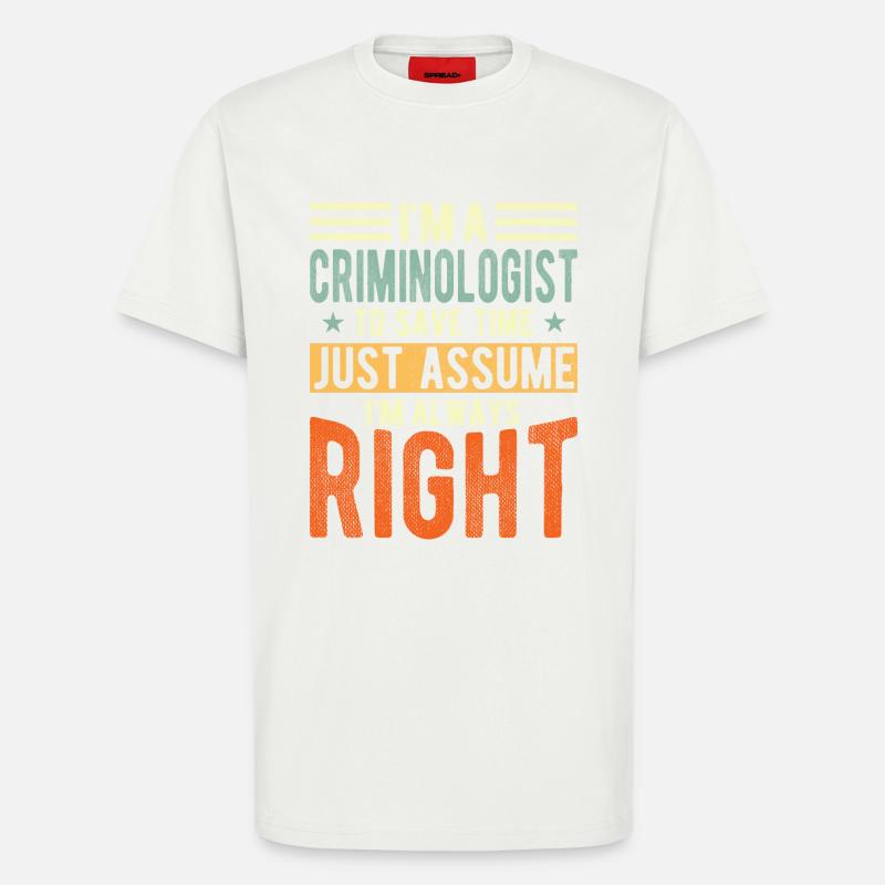 Criminologist - T-Shirt - made by SPREAD - OFF WHITE