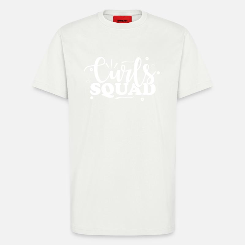 Curls Squad Curly Harre Group - T-shirt bio décontracté fabriqué en UE - OFF WHITE