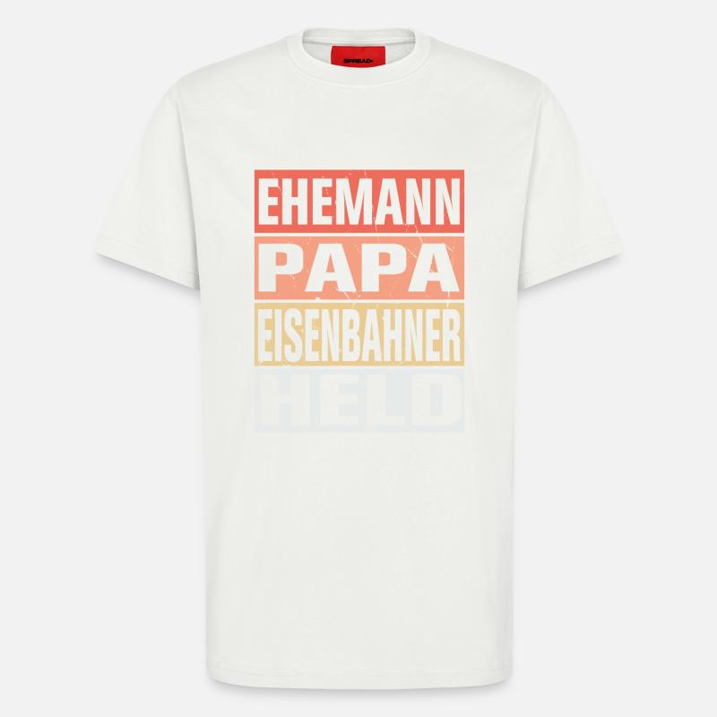Eisenbahner Vater Ehemann Held - T-Shirt - made by SPREAD - OFF WHITE