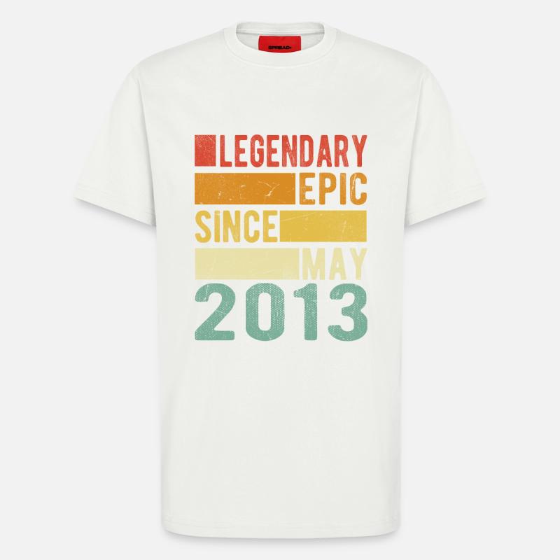 Birthday May 2013 Legendary epic - T-Shirt - made by SPREAD - OFF WHITE