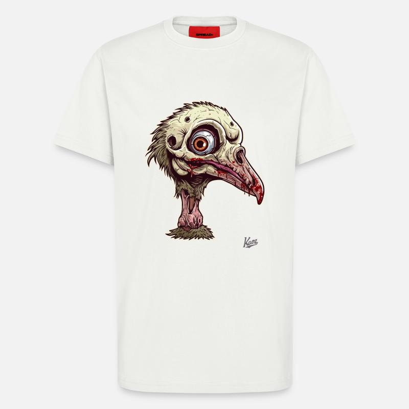 Zombie Straußenvogel Vogel - T-Shirt - made by SPREAD - OFF WHITE