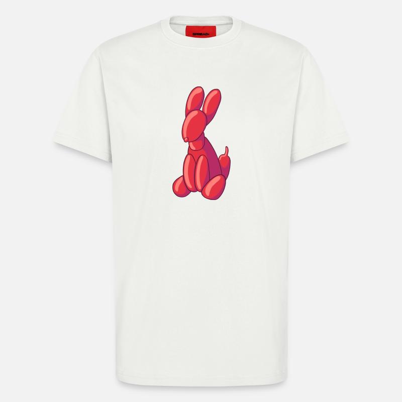 Luftballon Tier Hunde sitzend - T-Shirt - made by SPREAD - OFF WHITE