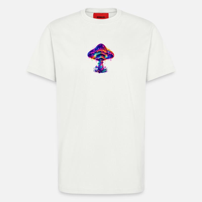 Psychedelischer Regenbogenpilz - T-Shirt - made by SPREAD - OFF WHITE
