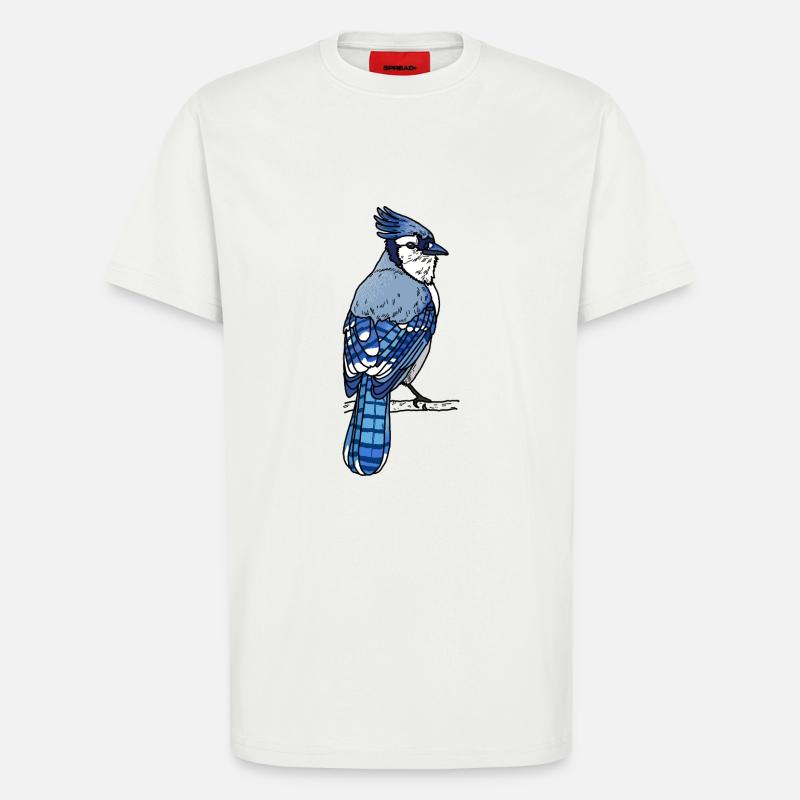 Blauhäher - T-Shirt - made by SPREAD - OFF WHITE