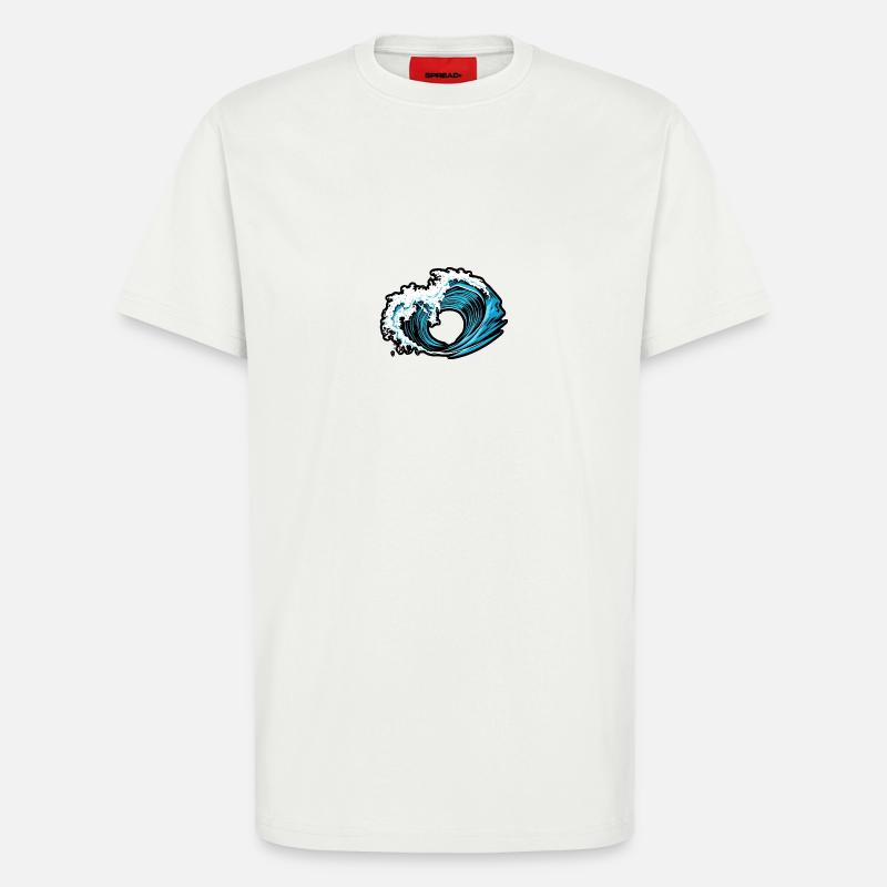 Power Wave – Retro Surf Vibes - T-Shirt - made by SPREAD - OFF WHITE