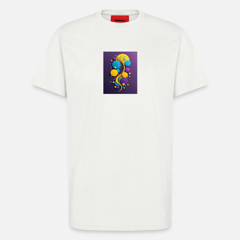 Farbkugeln und Wirbel - T-Shirt - made by SPREAD - OFF WHITE