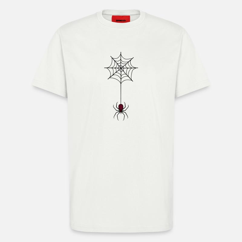 Spooky Halloween Spider in Web 3 - T-Shirt - made by SPREAD - OFF WHITE
