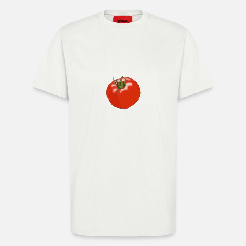 tomate tomates tomate légume vegetables5 - T-shirt bio décontracté fabriqué en UE - OFF WHITE