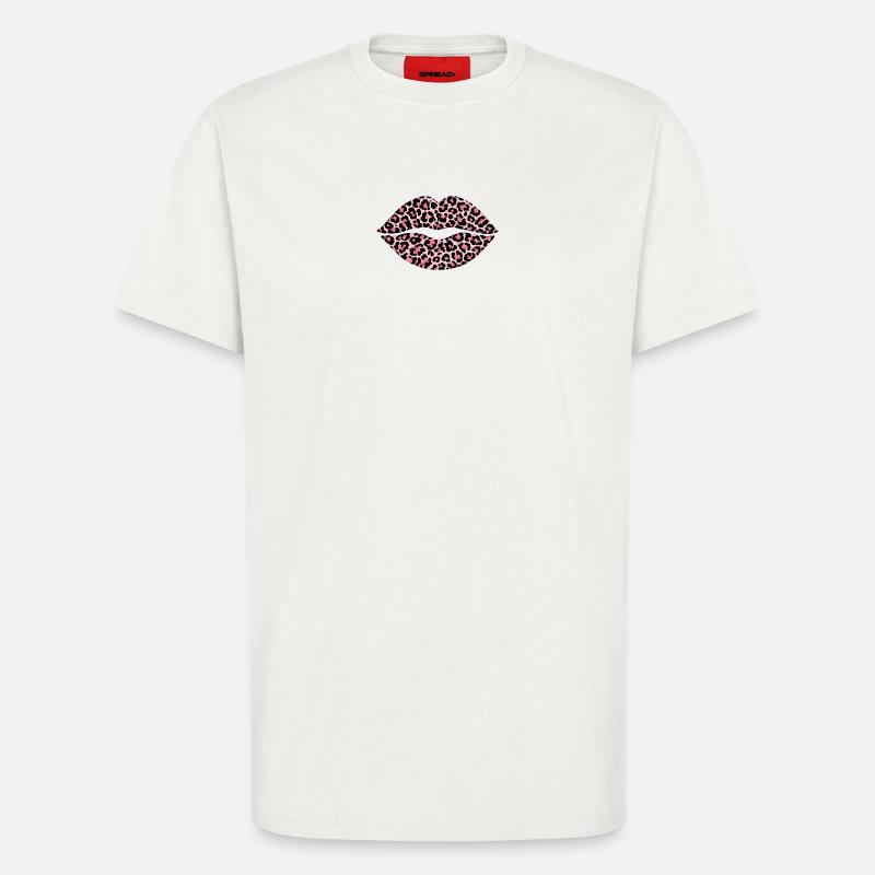 Leoprint Lips - T-Shirt - made by SPREAD - OFF WHITE