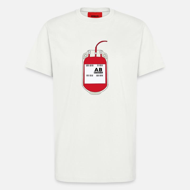 AB Negativer Blutbeutel - T-Shirt - made by SPREAD - OFF WHITE