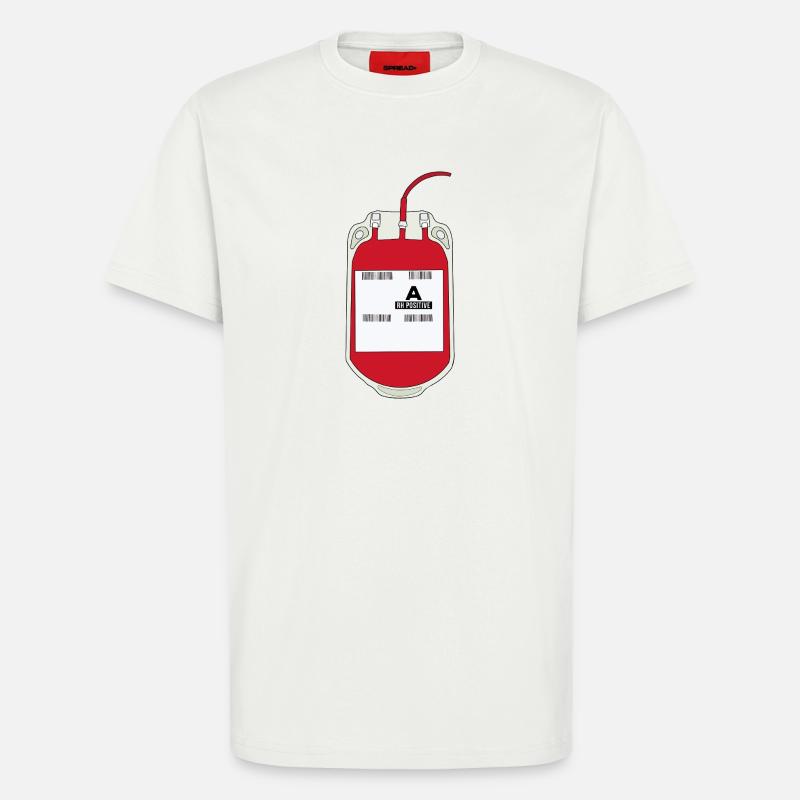 Ein positiver Blutbeutel - T-Shirt - made by SPREAD - OFF WHITE